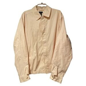 Izod Vintage Lightweight Zip Golf Jacket Men’s Size Large‎ Yellow Casual Preppy